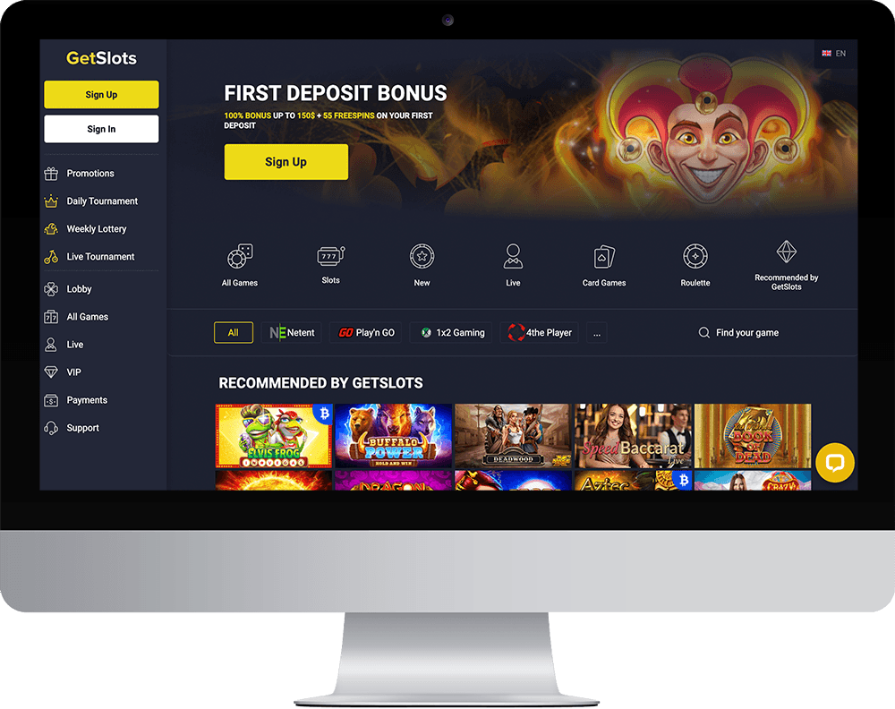 GetSlots casino desktop
